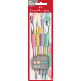 Pinsel-Set mit Softgriffen, Pastell