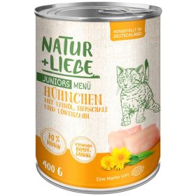 Link zu  Katzen Nassfutter Juniors Menü, Huhn/Leinöl/Eierschale/Löwenzahn