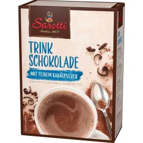 Trinkschokolade mit feinem Kakaopulver