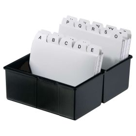 Karteibox, A6, schwarz, A-Z Register