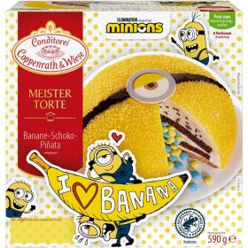 Bananen-Schoko Piñata-Torte Minions, tiefgekühlt