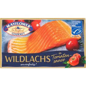 Wildlachs in Tomatensoße