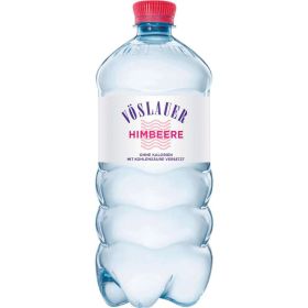 Mineralwasser mit Himbeere, prickelnd