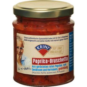 Paprika-Bruschetta, grobstückig