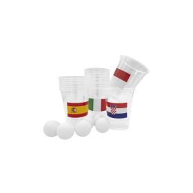 Bier-Pong-Set Country mit 24 Bechern