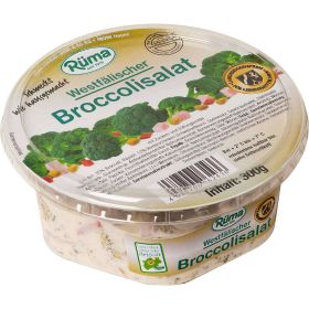 Broccolisalat mit Vorderschinken, cremiges Dressing