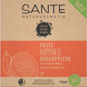 Festes Duschgel Hapiness, Bio-Orange Mango