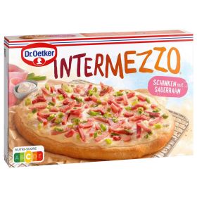 Pizzabrot Intermezzo, Schinken mit Sauerrahm
