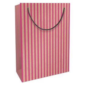 Geschenktasche 23x33x11cm Kraftpapier Stripes