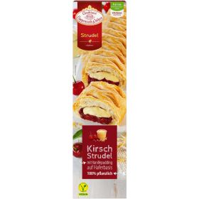 Kirschstrudel mit Vanillepudding, tiefgekühlt