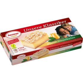 Kuchenschnitten Gefüllter Streuselkuchen, tiefgekühlt