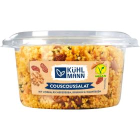 Couscous-Salat, Linsen, Kichererbsen, Rosinen & Walnüssen