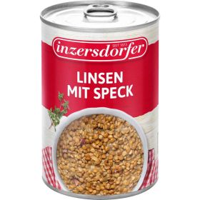 Linsen mit Speck
