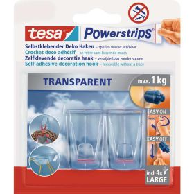 tesa Powerstrips® transparent Deco Haken Large