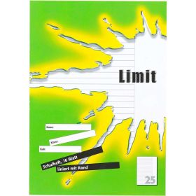 Schulheft A4, liniert mit Rand