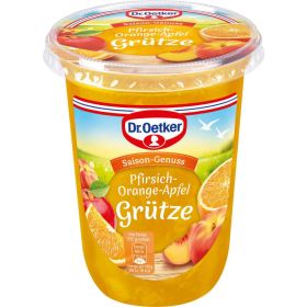 Pfirsich-Orange-Apfel Grütze