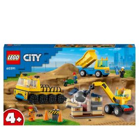 Lego City 60391 Baufahrzeuge und Kran mit Abrissbirne