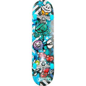 Skateboard Kid, Octopus blue