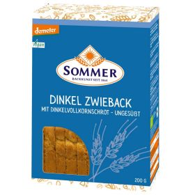 Dinkel Zwieback mit Vollkornschrot, ungesüßt