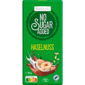 Tafelschokolade No Sugar Added Haselnuss