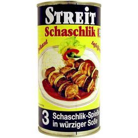 Schaschlik-Spieße in würziger Soße