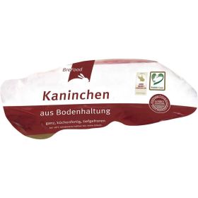 Kaninchen aus Bodenhaltung. tiefgefroren