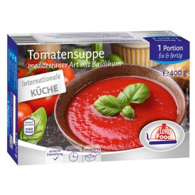 Tomatensuppe mediterraner Art, tiefgekühlt