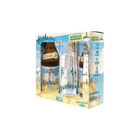 Hiddenseer Hell Geschenkpack, 2 x 0,5 l + 1 Glas