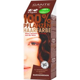 Bio Pflanzenhaarfarbe, Maronenbraun