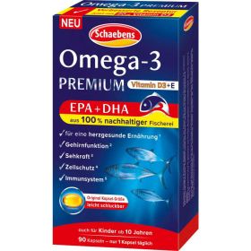 Omega 3-Kapseln Premium mit Vitamin D + E