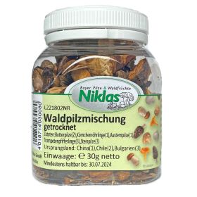 Getrocknete Waldpilzmischung