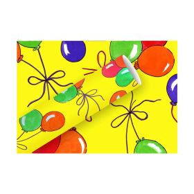 Geschenkpapier 2mx70cm Luftballons gelb