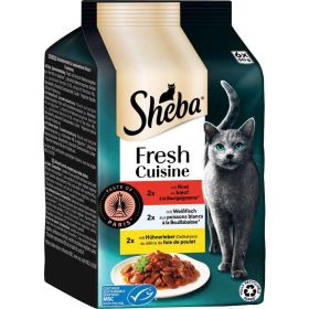Katzen-Nassfutter Fresh Cuisine, Rind/Weißfisch/Hühnerleber