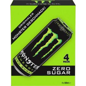 Energy Drink, Zero, 4er Pack Dosen