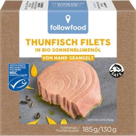 MSC Thunfisch Filets in Bio-Sonnenblumenöl