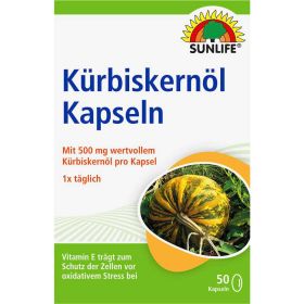 Link zu  Kürbiskernöl Kapseln mit Vitamin E