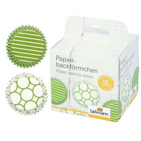 100 Papierbackförmchen, 7cm, grün