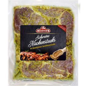 Schweinenackensteak, in Bautzener Senfmarinade