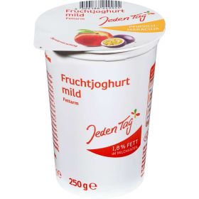 Fruchtjoghurt mild, fettarm, Pfirsich-Maracuja