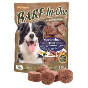 Hunde-Nassfutter Barf In One, Kaninchen