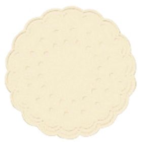 Bio Untersetzer Creme, Ø 7,5cm