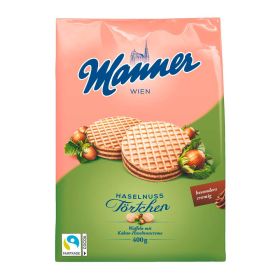 Waffeltaler mit Kakao-Haselnuss-Creme-Füllung