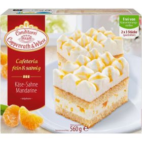 Fein&Sahnig Kuchenschnitten, Käse-Sahne Mandarine, tiefgekühlt