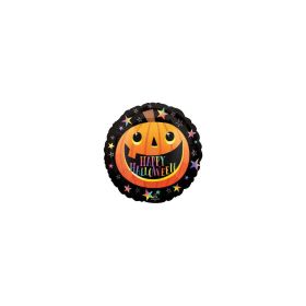 Smiley Halloween Kürbis Folienballon 45 cm