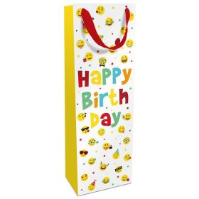 Geschenktasche Flasche 12 x 36 x 8 cm Birthday Smiles