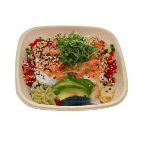 Poke-Bowl mit Lachs