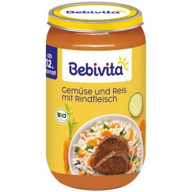 Babynahrung Menü, Gemüse/Reis/Rind