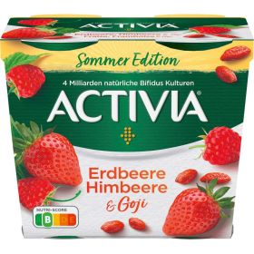 Activia Joghurt Erdbeere, Himbeere & Goji,  4x115g