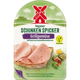 Veganer Schinken Spicker, mit Grillgemüse