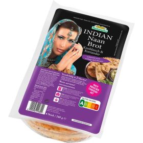 Indian Naan Brot, Knoblauch & Koriander